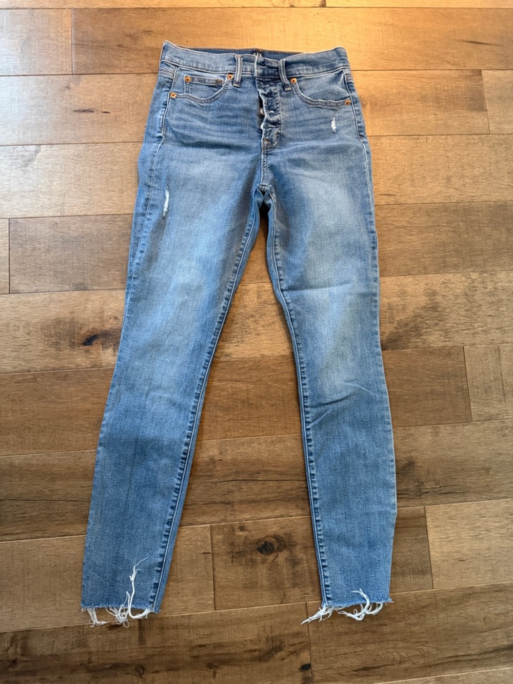 GAP 1969 Light Blue Distressed Skinny Jeans